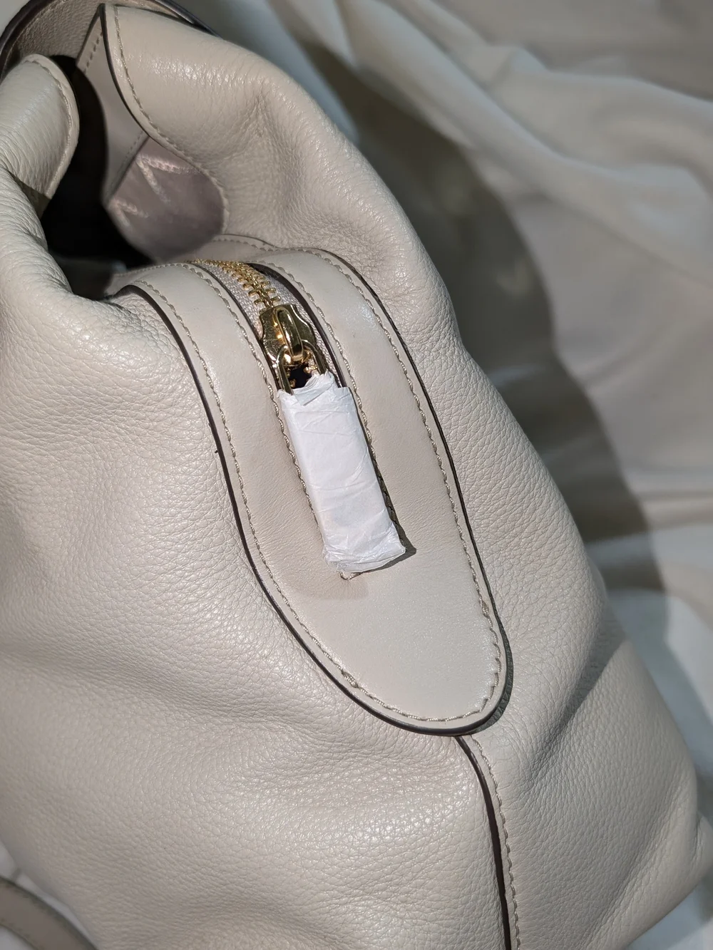 Michael Kors Raven Leather Backpack Light Sand New